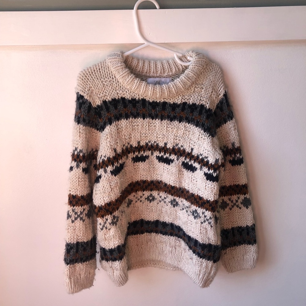 Zara Boys Fair Isle Sweater size 8